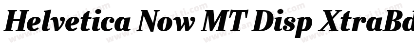 Helvetica Now MT Disp XtraBd字体转换